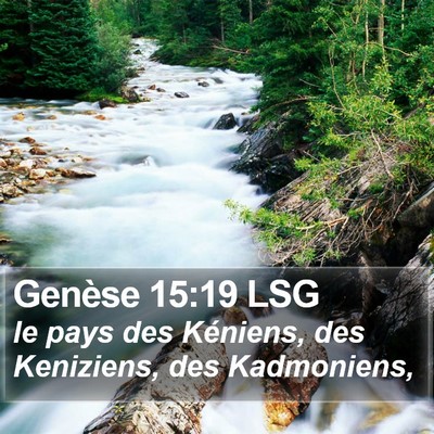 Genèse 15:19 LSG Bible Verse Image
