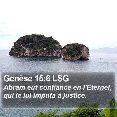 Genèse 15:6 LSG Bible Verse Image