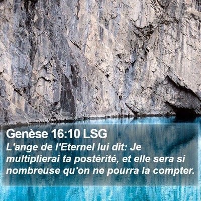 Genèse 16:10 LSG Bible Verse Image