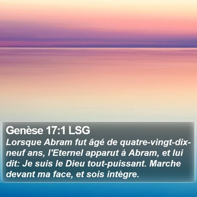 Genèse 17:1 LSG Bible Verse Image