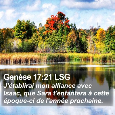 Genèse 17:21 LSG Bible Verse Image