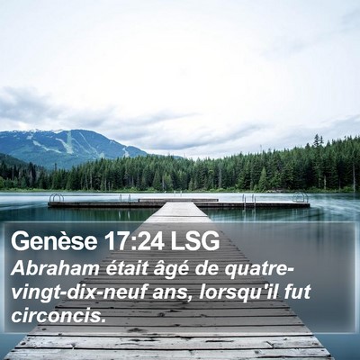 Genèse 17:24 LSG Bible Verse Image