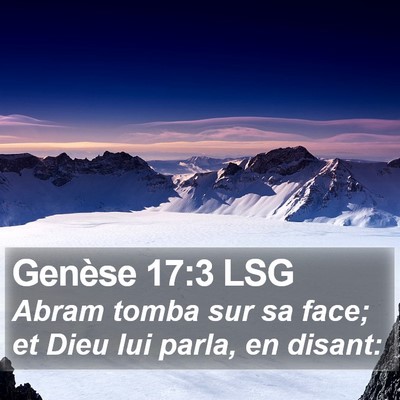 Genèse 17:3 LSG Bible Verse Image