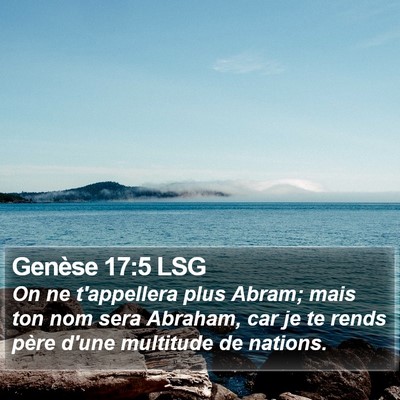 Genèse 17:5 LSG Bible Verse Image