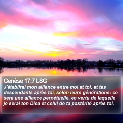 Genèse 17:7 LSG Bible Verse Image