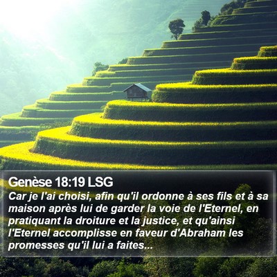 Genèse 18:19 LSG Bible Verse Image