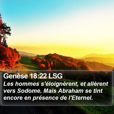 Genèse 18:22 LSG Bible Verse Image