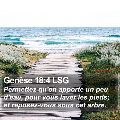 Genèse 18:4 LSG Bible Verse Image