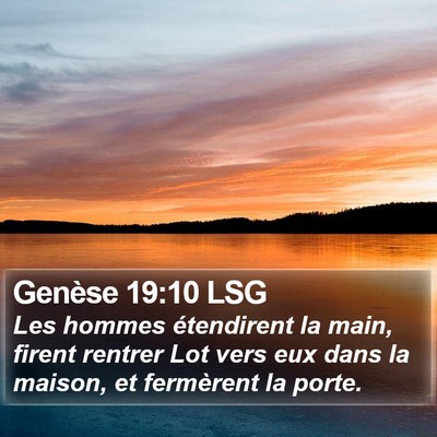 Genèse 19:10 LSG Bible Verse Image