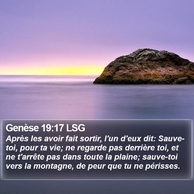Genèse 19:17 LSG Bible Verse Image