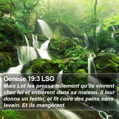 Genèse 19:3 LSG Bible Verse Image