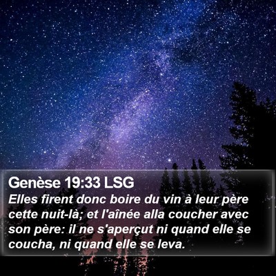 Genèse 19:33 LSG Bible Verse Image