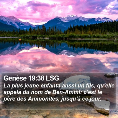 Genèse 19:38 LSG Bible Verse Image