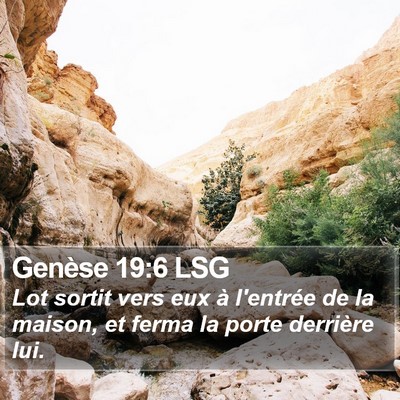 Genèse 19:6 LSG Bible Verse Image