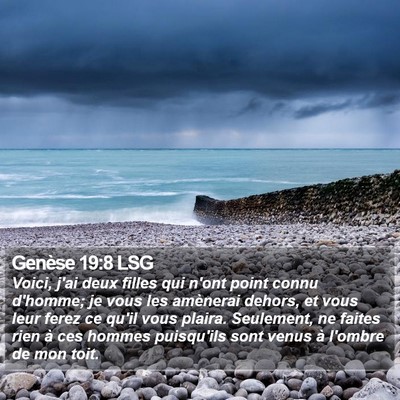 Genèse 19:8 LSG Bible Verse Image