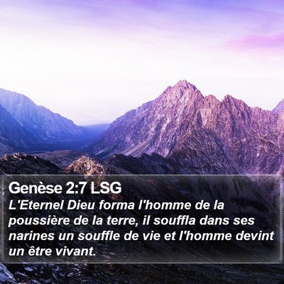 Genèse 2:7 LSG Bible Verse Image