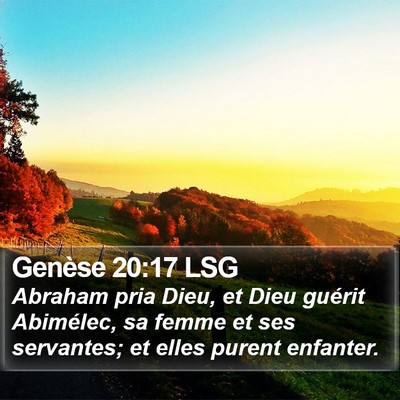 Genèse 20:17 LSG Bible Verse Image