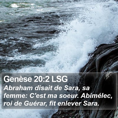 Genèse 20:2 LSG Bible Verse Image