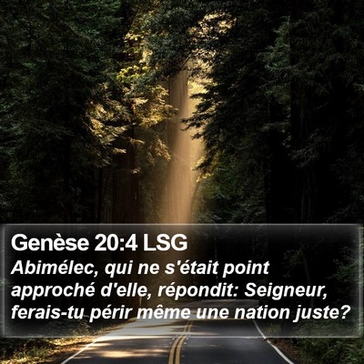 Genèse 20:4 LSG Bible Verse Image