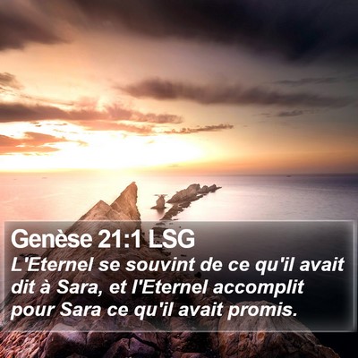 Genèse 21:1 LSG Bible Verse Image