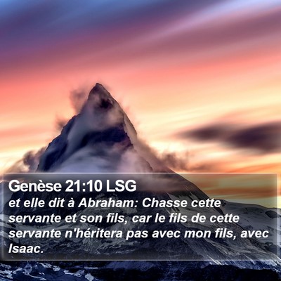 Genèse 21:10 LSG Bible Verse Image