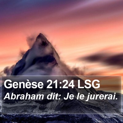 Genèse 21:24 LSG Bible Verse Image