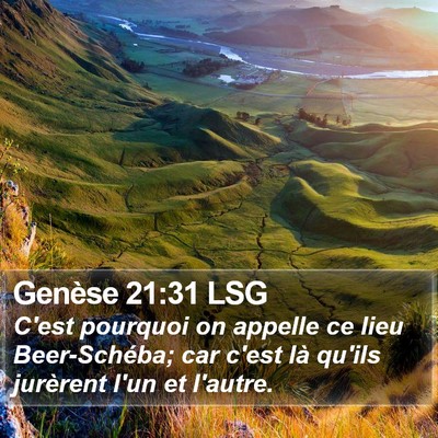 Genèse 21:31 LSG Bible Verse Image