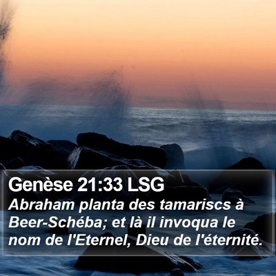 Genèse 21:33 LSG Bible Verse Image