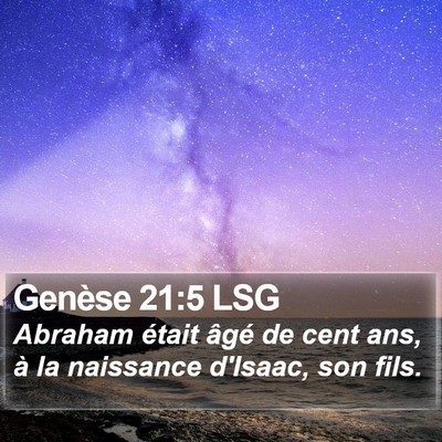Genèse 21:5 LSG Bible Verse Image