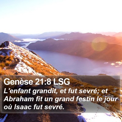 Genèse 21:8 LSG Bible Verse Image