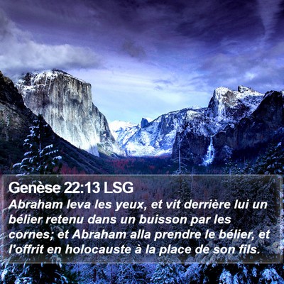 Genèse 22:13 LSG Bible Verse Image
