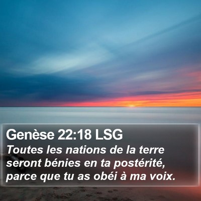 Genèse 22:18 LSG Bible Verse Image