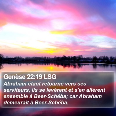 Genèse 22:19 LSG Bible Verse Image
