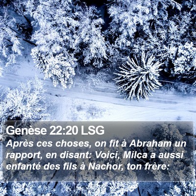 Genèse 22:20 LSG Bible Verse Image