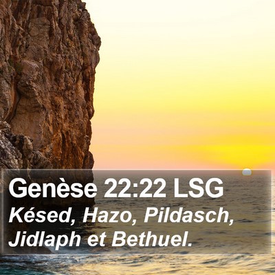 Genèse 22:22 LSG Bible Verse Image