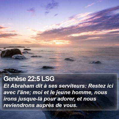 Genèse 22:5 LSG Bible Verse Image