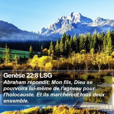 Genèse 22:8 LSG Bible Verse Image