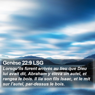 Genèse 22:9 LSG Bible Verse Image