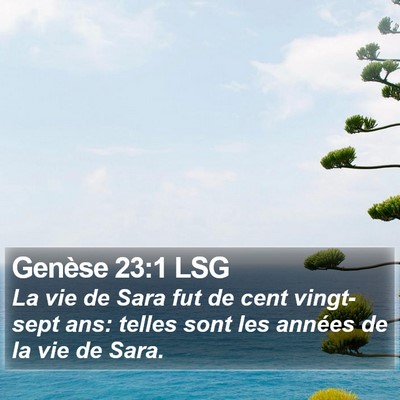 Genèse 23:1 LSG Bible Verse Image