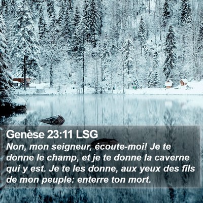 Genèse 23:11 LSG Bible Verse Image