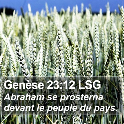 Genèse 23:12 LSG Bible Verse Image