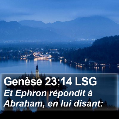 Genèse 23:14 LSG Bible Verse Image