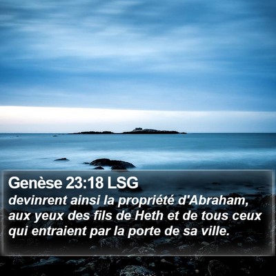 Genèse 23:18 LSG Bible Verse Image