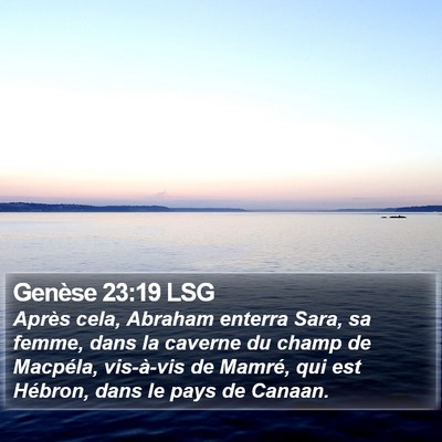 Genèse 23:19 LSG Bible Verse Image