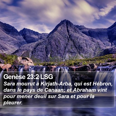 Genèse 23:2 LSG Bible Verse Image