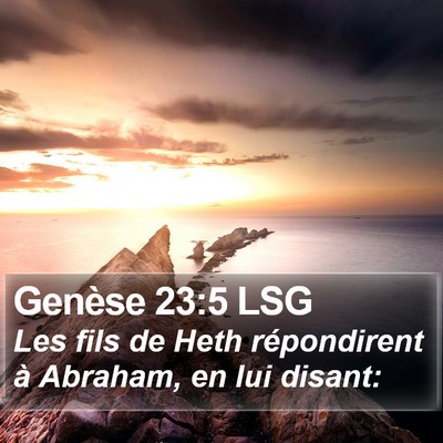 Genèse 23:5 LSG Bible Verse Image
