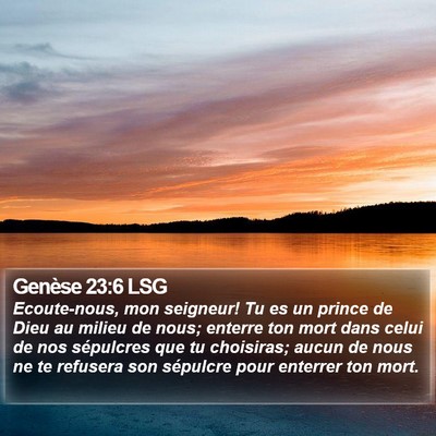 Genèse 23:6 LSG Bible Verse Image