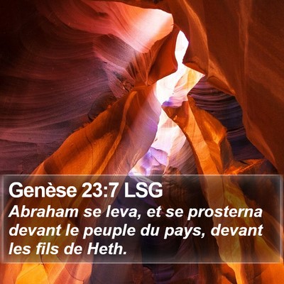 Genèse 23:7 LSG Bible Verse Image