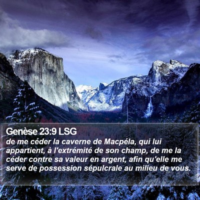 Genèse 23:9 LSG Bible Verse Image