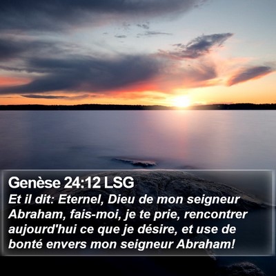 Genèse 24:12 LSG Bible Verse Image